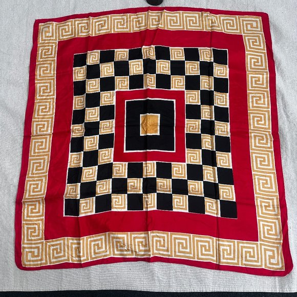 Vintage Accessories - Vintage Glentex All Silk Geometric Abstract design Lovely Colors